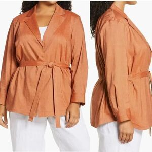 Lafayette148 New York Lawson Linen & Wool Wrap Blazer $798